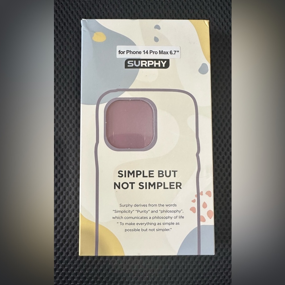 Surphy Silicone case for iphone 14 Pro Max 6.7 inch in Lilac Purple.